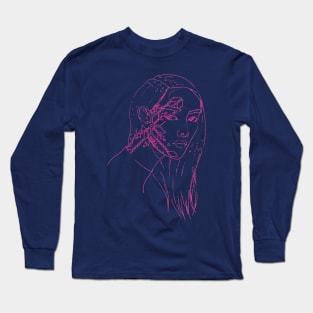 Mesmerizing drawing beauty face Long Sleeve T-Shirt